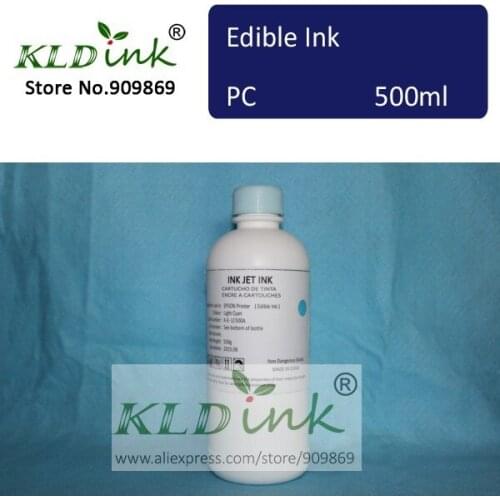 [ KLD Ink ] Compatible LIGHT CYAN Edible Ink / food ink for dedicated inkjet printers ( 1 piece X 500ml )