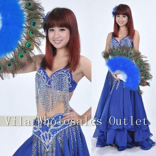 Belly Dance Costume 34c/75c 2pcs Bra&Belt Sexy Dancing women dance clothes Set bellydance wear 807