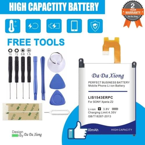 Da Da Xiong 4600mAh LIS1543ERPC Li-ion Phone Battery for Sony Xperia Z2 L50w L50U L50T Sirius SO-03 D6503 D6502