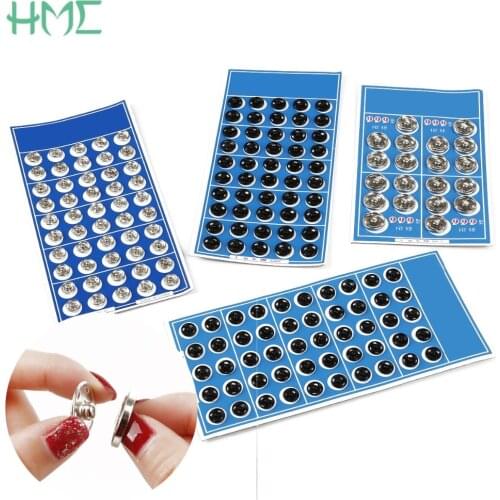 8/10/12/14/16/18/20mm Metal Snap Fasteners Press Button Stud Black Silver Sewing Embedded Buckle Clasp Hooks For Jewelry Making