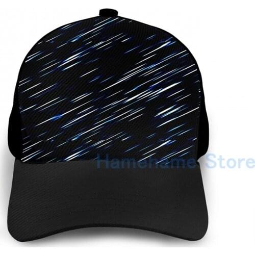 Fashion METEOR SHOWER Cosmic Cosmos Space Texture Dark Black Blue flash Basketball Cap men women print black Unisex adult hat
