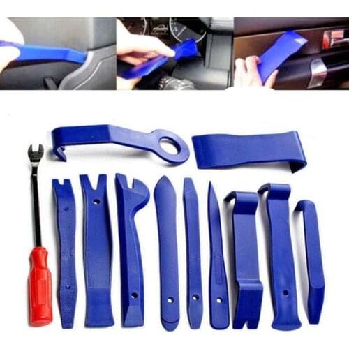 12 Pcs Car Audio Maintenance Kit Auto Trim Repair Panel Remover Pry Bar Car Dash Radio Door Trim Panel Clip Hand Tools Dropship