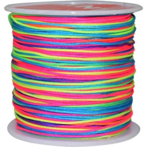 2 Color 45m/Spool 0.8MM multi color Nylon Cord Thread Cord DIY Rope Bead Necklace Shamballa Bracelet Jewelry Making Accessories