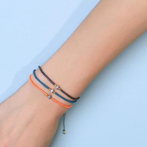 KELITCH New Bracelet Miyuki Beads Handmade Trendy Friendship Natural Texture Stone Beaded Women Men Bracelets Adjustable Jewelry