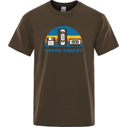 Novelty Funny Tops Never Forget Sarcastic Graphic Music T Shirt men Casual cotton letter Mens T-shirt homme Streetwear