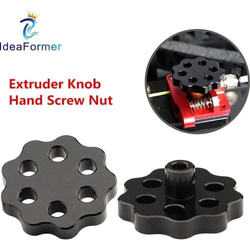3D Printer Parts EndER3 CR-10 Extruder Knob Hand Screw Nut E axis motor metal handwheel For Creality 3D Printer Ender 3 V2 CR-10