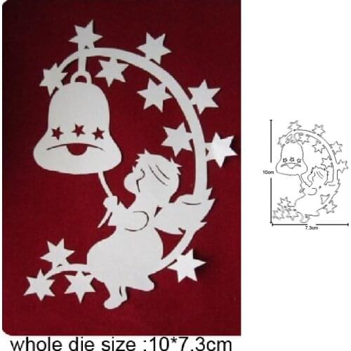 Merry Christmas Angel bell Metal Cutting Dies Stencils for DIY Scrapbooking Decorative Embossing DIY Paper Cards