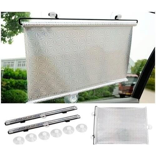 Car Sun Visor Foldable 58x125 cm-Silver