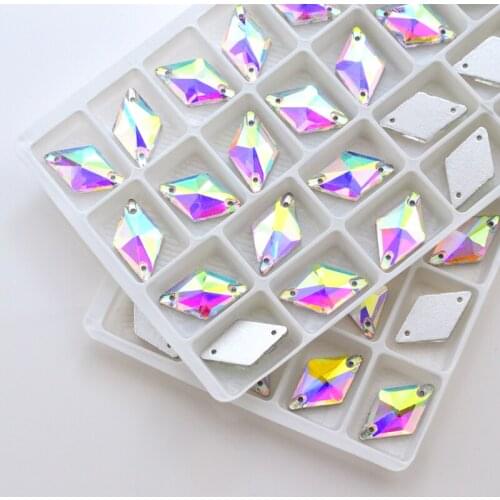 Diamond-shaped glass rhinestones braided in crystal stone High quality crystal diamond Wedding rhinestonesDIY beauty accessories