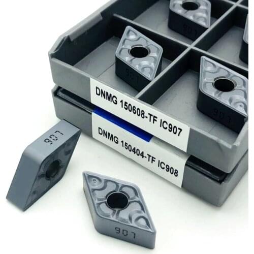 10pcs DNMG150608 DNMG150408 TF IC907 IC908 external metal turning tool Iscar CNC turning tools lathe cutting tool DNMG 150608