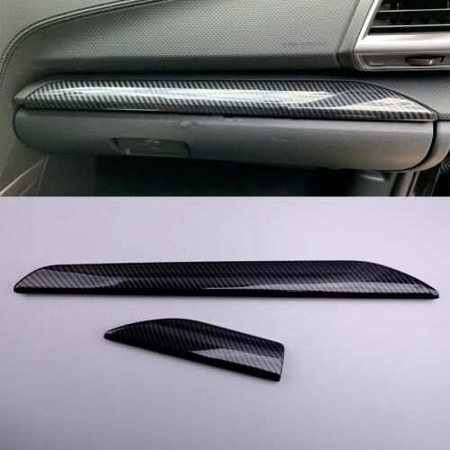 1 Set Interior Dashboard Strip Trim Carbon Fiber Style ABS Fit for Subaru Forester SK 2019 2020 2021 Left Hand Drive Only
