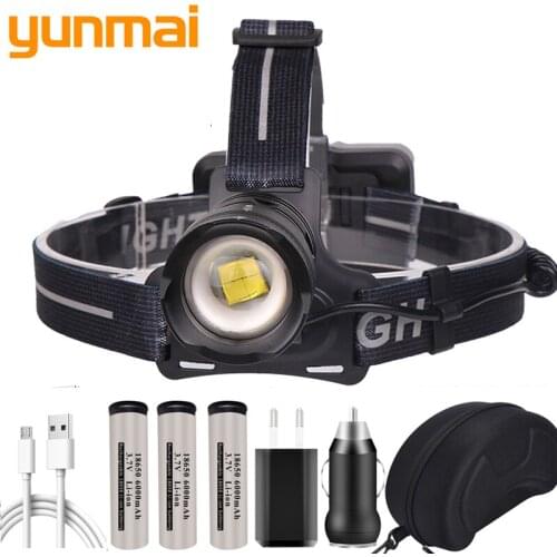 200000LM XHP90.2 Powerful Led Head Lamp Headlamp Torch 18650 Battery Zoomable Waterproof Headlight for Bike Light 6S-2808