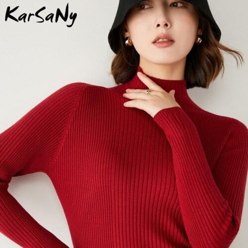 Women Sweaters Turtleneck Pullovers Autumn Winter Clothes Women Knitted Warm Sweater Long Sleeve Womens Thin Jumper Turtleneck