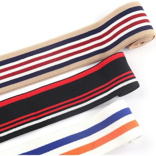 1.5''(38mm) Colorful Stripe Webbing Ribbon Garment Pattern Webbing for Purse Dog Collar Strap Bag Handles Sewing Craft Supplies