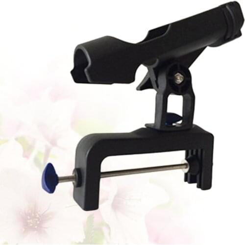1PC Fishing Rod Holder Nylon Fishing Pole Bracket Boat Kayak Fishing Rod Fixing Base for Fishing (Black)