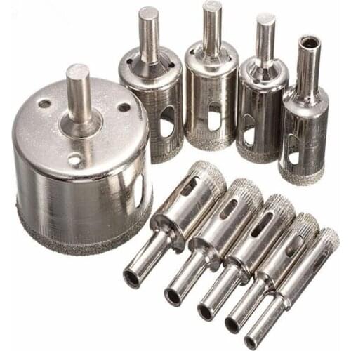 Free Shipping of 10 Sets of 8mm-50mm Diamond Tools, Separate Ceramic Tile Stopper, Drill Bit, Marble Hole Opener