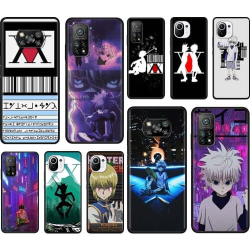 Mobile Phone Case For Xiaomi Mi Poco X3 NFC 10T Pro 5G M3 11 Note 10 Lite Black Shell 9T Cushion Cover Hunter X Hunter HXH Anime