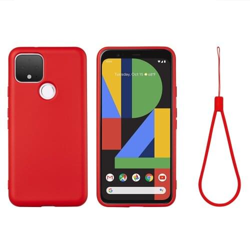 Soft liquid silicone Case For Google Pixel 6 Pro 5a / 4a 5G 4G Shockproof Cover With case strap protective super comfortable