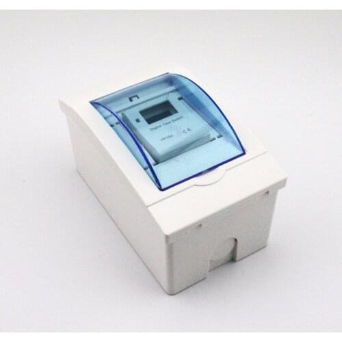 220V 16A DIN Rrail Digital Programmable Timer Time Relay With Weather Proof Box