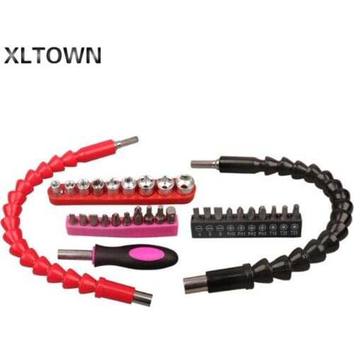 Electric drill screwdriver bit special multi-function universal soft shaft extension rod hose electric grinder accessories