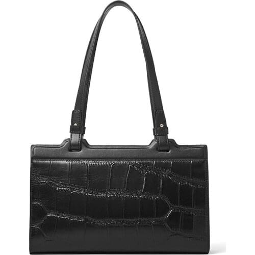 OUSSON 2021New Design Small Square Leather Underarm Bag Exquisite Female Crocodile Pattern Baguette Bag One Shoulder Handbag
