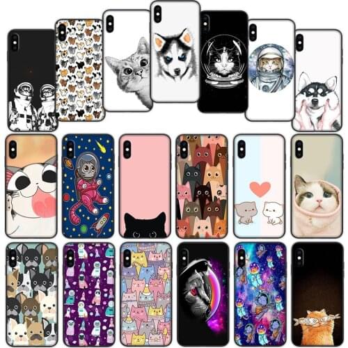 Cute Cat Dog Animal Soft Cover Case for iPhone 7 8 6 6S 5 5S SE Plus
