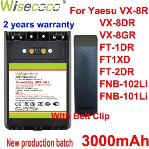 NEW High Capacity SBR-14LI Battery For Yaesu VX-8R VX-8DR VX-8GR FT-1DR FT1XD FT-2DR radio FNB-102LI FNB-101Li+tracking number