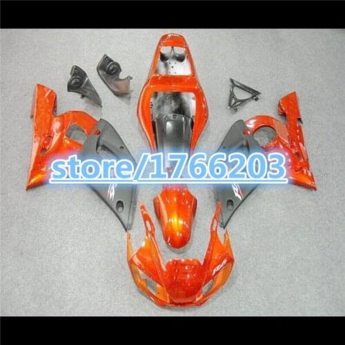 Orange black Fairing kit for YZF-R6 98-02 YZF R6 98 99 00 01 02 Orange black YZF 600 R6 1998-2002 fairing partsBBF