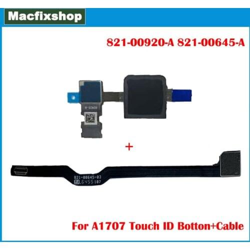 Original A1707 Touch ID Power Button + Cable 821-00920-A 2016 2017 For Macbook Pro A1707 Power ON/OFF Button Cable 821-00645-A