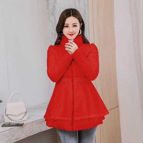 ISENMAL Autumn Lady Coat Fashion Girls Lace Parka New Winter Jacket Women Casual Thick Parka Coat Student Female Fashion Jacket