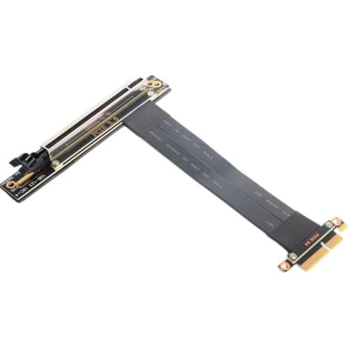 PCI Express PCIe PCI-E 3.0 x4 to x16 Extender Extension Cable Riser Card 0.1-1M- 90 Degree PCI-E 16X Slot