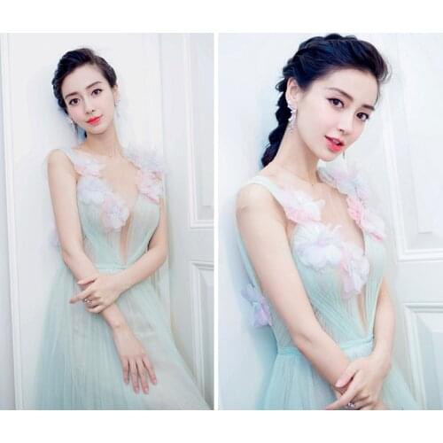 Freeship fairy flower long dress princess vintage dress Renaissance Victorian dress/Marie long dress