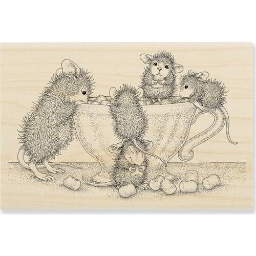 CLEAR STAMP cartoon mouse DIY Scrapbook Card album paper craft silicon rubber roller transparent stamps 131