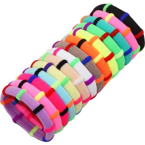 12 Pcs Candy Color Elastic Headband Hair Rope Rubber Bands Scrunchy Hair Accessories Gum For Girl Kid Ponytail