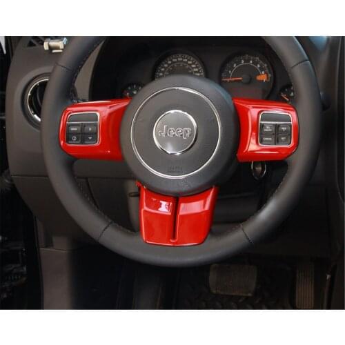 Steering Wheel Decorative Frame Cover Trim Sticker for Jeep Grand Cherokee 2011-2013 Stylish Car Accessories Interior Decoration