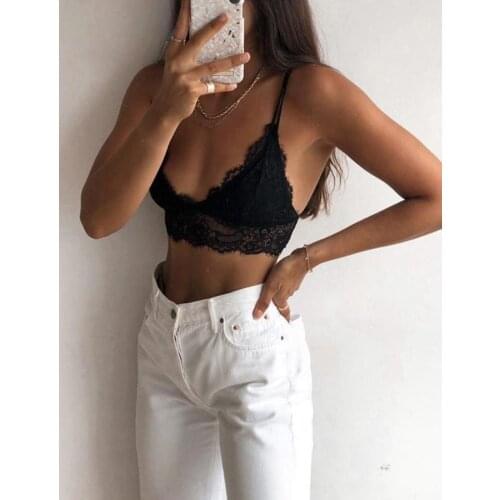 Sexy Lingerie Lace Floral Hollow Out Sexy Exotic Tanks Camis Sexy Women See-through Lingerie Ladies Honeymoon Exotic Tank Top