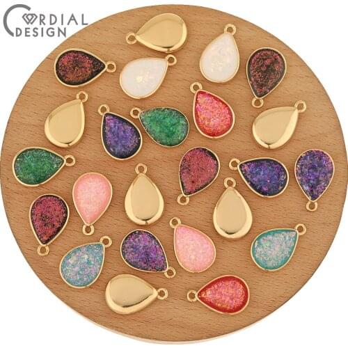 Cordial Design 50Pcs 12*18MM Charms/Jewelry Accessories/DIY Earrings Making/Pendant/Hand Made/Jewelry Findings & Components
