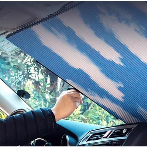 Car Window Anti-UV Retractable Foldable Windshield Sunshade Cover Shield Curtain