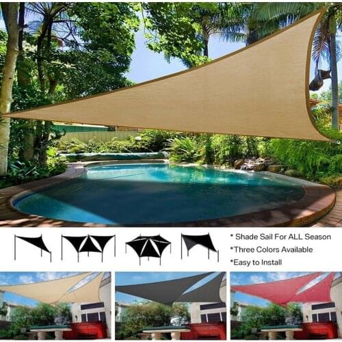 280GSM/300D HDPE Right Triangle Awning Shade Sail Sun Outdoor Waterproof Sun Shade Sail Garden Patio Pool Camping Picnic Tent