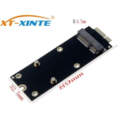 XT-XINTE mSATA SSD To SATA 7+17Pin Adapter Converter Card Expansion Card for Apple 2012 MacBook Pro MC976 A1425 A1398