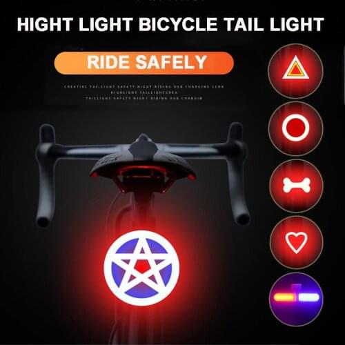 Bicycle TailLight USB Charge Led Bike Light Flash Tail Rear Lights for Mountains Bike Accessories MTB Flashlight faro moto