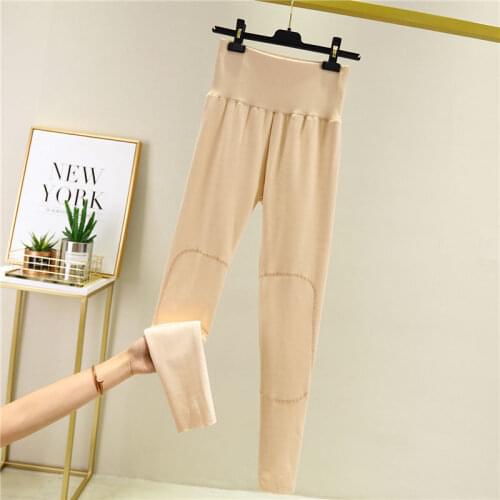 Women 2021 Autumn Wionter New Tights High Waist Warm Trousers Female Stretchy Slim Skinny Pants Ladies Slim Warm Leggings E500