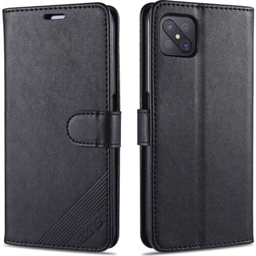 PU Leather Case for OPPO A92s Wallet Cover Pouch with Pocket