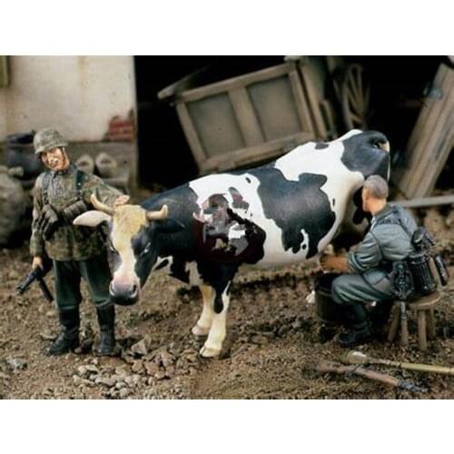 1/35 Resin Figure Model Kit Unassambled Unpainted 1006(WITH Cow)