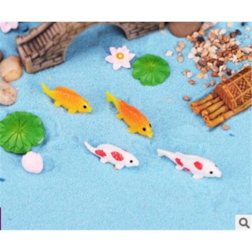 1PC Fish Miniature Figures Decorative Mini Fairy Garden Animals Moss Micro-Landscape Ornaments Resin Toy