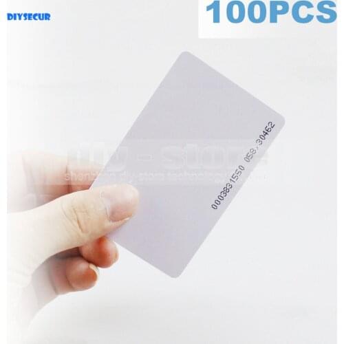 DIYSECUR 10PCS/50pcs/100PCS 125Khz RFID Proximity ID Cards for Access Control Time Clock Use