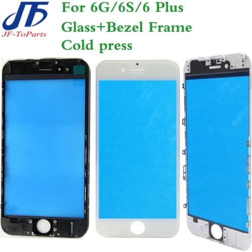 10pcs touch panel Replacement For iPhone 8 7 6S 6 Plus 8G 8P 7G 7P 6SP 8Plus Front Outer Screen Glass Lens With Frame bezel