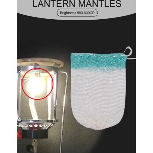 10Pcs Standard Lantern Mantles Outdoor Camping Gas Lamp Mantle Gas Lantern Mantle String-Tie Gas Stove Lamp Cover light Mesh