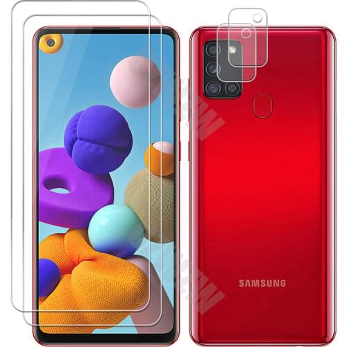 For Samsung Galaxy A21s Camera Lens Film & Tempered Glass Screen Protectors Protective Guard HD Clear