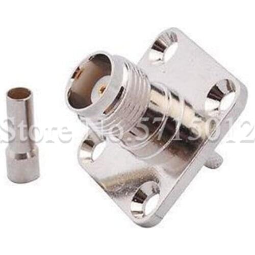 2Pcs TNC-KF1.5 TNC Famale Head RF Coaxial Connector With 17.5mm Flange For Connect RG316 RG174 Cable